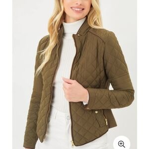 LOVE TREE Green Puffer Jacket - Medium